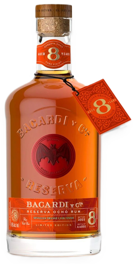 Bacardi RESERVA OCHO 8YO Sevillian Orange Cask Finish 45% 70CL