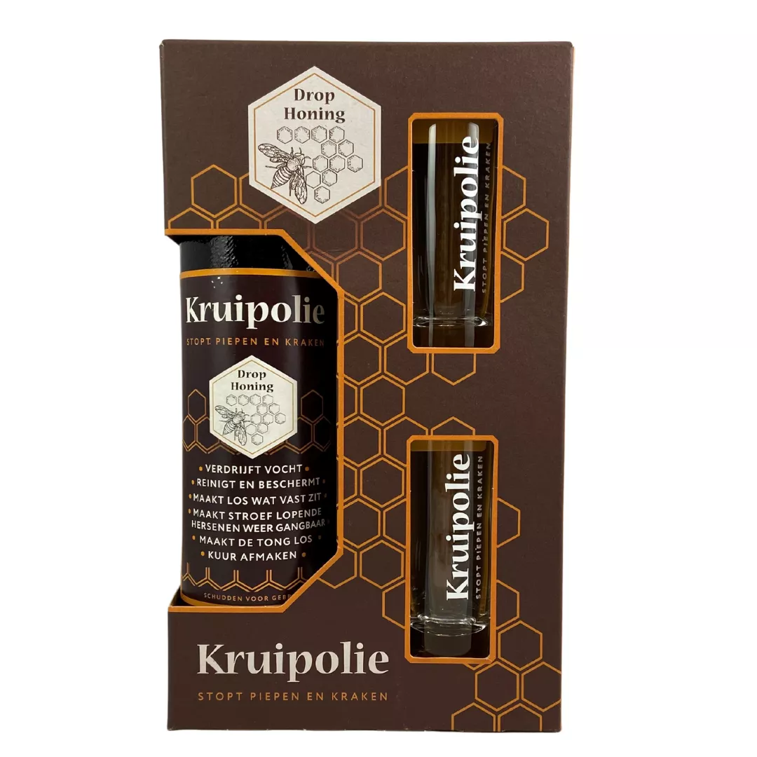 KRUIPOLIE Honingdrop Likorette 14,9% GP + 2 glazen 50cl