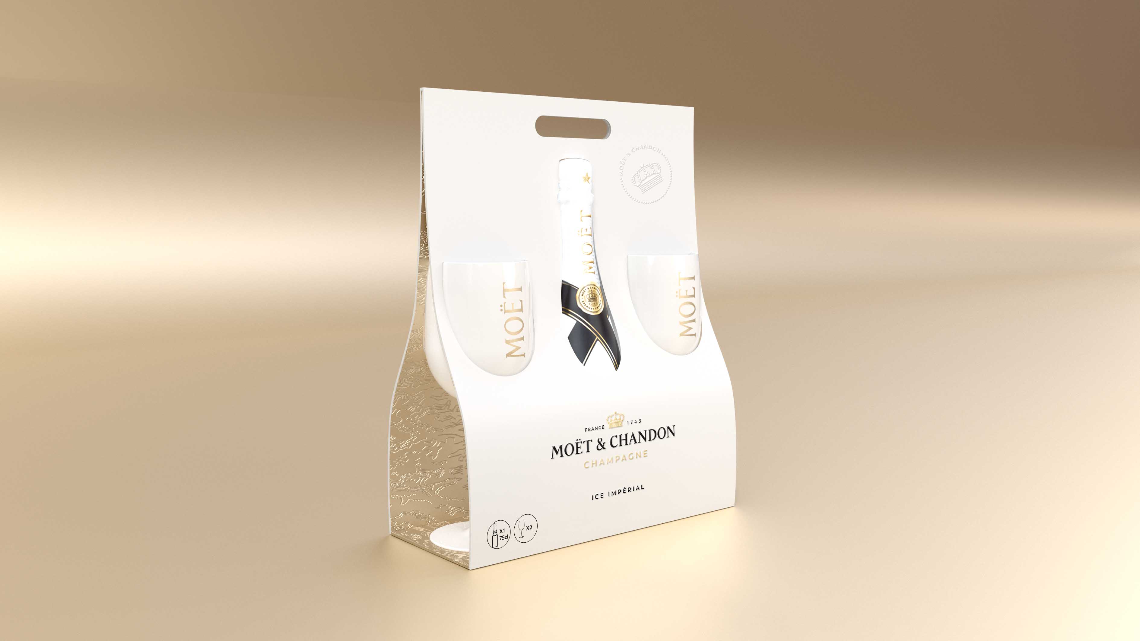 MOET & CHANDON ICE Champagne Giftbox met glazen 75cl