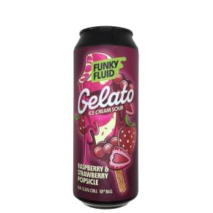 Funky Fluid GELATO Raspberry & Strawberry Popsicle 5,5% Ice Cream Sour 50cl can