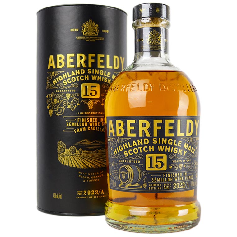 ABERFELDY 15YO Highland Single Malt Semillon Wine Cask Cadillac 70CL