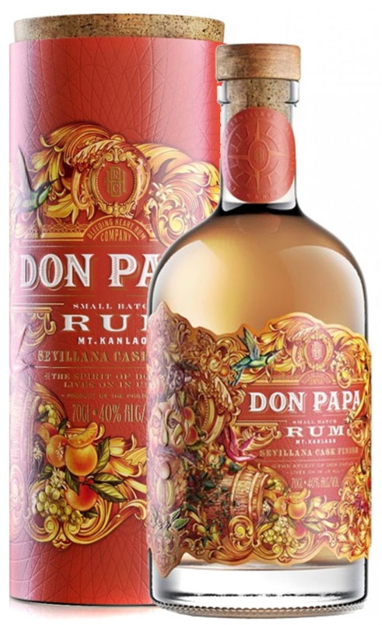 Don Papa Rum SEVILLANA CASK 40% 70cl in Koker