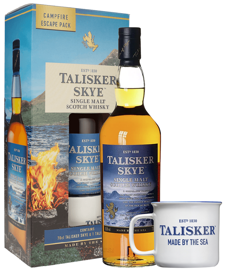 TALISKER SKY Single Malt bestel pack Slijterij & Campfire 70cl snel online Drinks op whisky - 45,8% Gifts